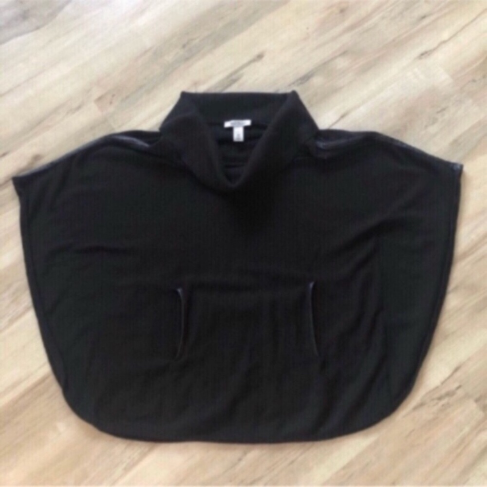 White House Black Market Black Poncho